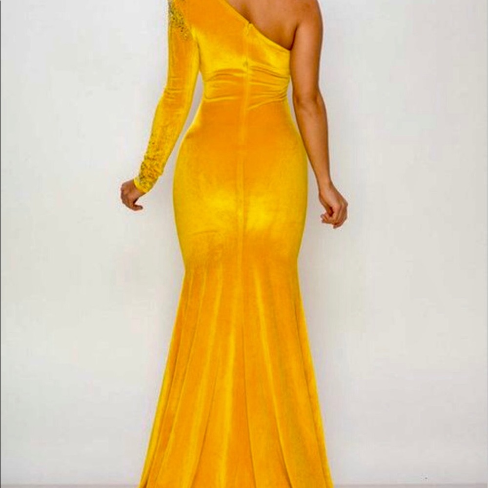 Yellowish Gold Formal Dress